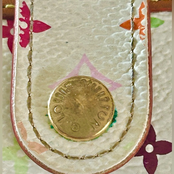 LV Multicolor White Kiss Lock Bifold Wallet - Picture 11 of 12